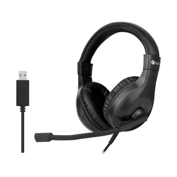 Sluchátka k PC C-TECH MHS-05U, USB černá