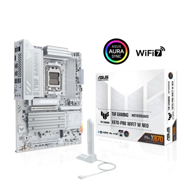 MB ASUS TUF GAMING X870-PRO WIFI7 W NEO /AM5/4xDDR5/WF7+BT5.4/HDMI/USB4/ATX/White