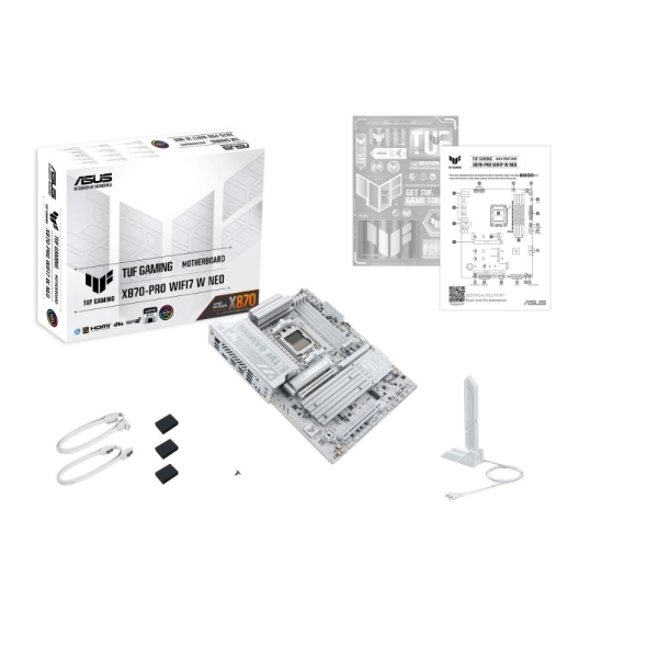 MB ASUS TUF GAMING X870-PRO WIFI7 W NEO /AM5/4xDDR5/WF7+BT5.4/HDMI/USB4/ATX/White