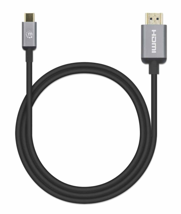 Manhattan kabel USB-C na HDMI, USB-C Male na HDMI Male, 1m, černá