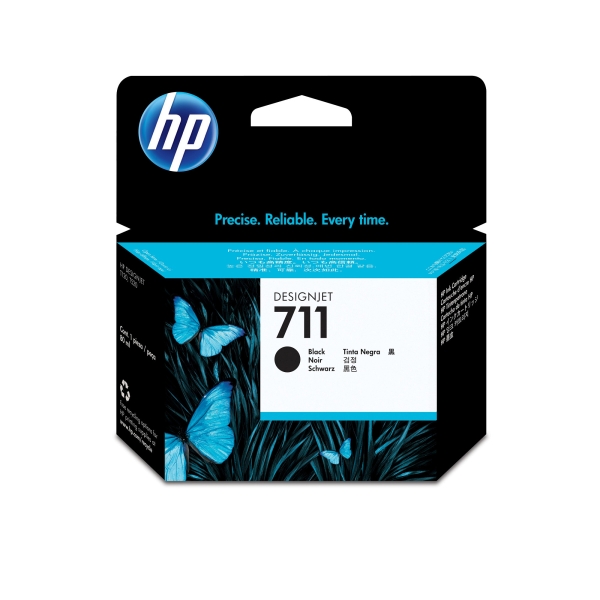 HP 711 (CZ133A), černá originální barva do tiskárny HP