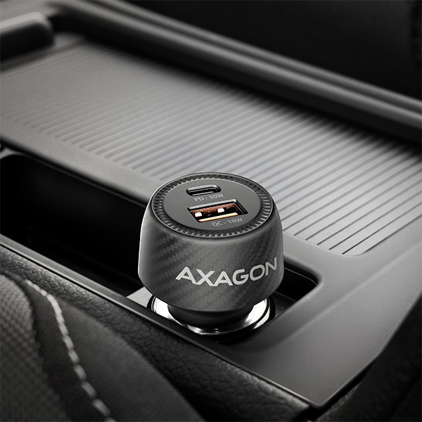 AXAGON PWC-PQ48, nabíječka do auta 48W, výstup USB-A + USB-C, PD3.0/PPS/QC4+/SFC/Apple