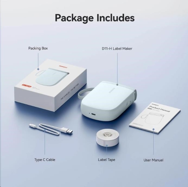 Niimbot Tiskárna štítků D11-H Smart, modrá + role štítků 160 ks