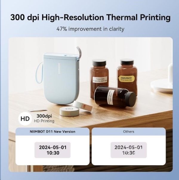 Niimbot Tiskárna štítků D11-H Smart, modrá + role štítků 160 ks