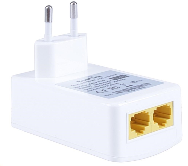MaxLink PI15S aktivní gigabitový PoE injektor, 802.3af, 15W (48V, 0.32A)