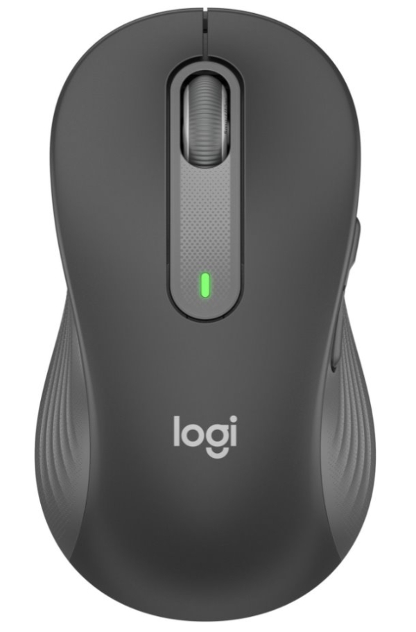 Logitech M650L/Kancelářská/Laserová/Pro leváky/Bezdrátová USB + Bluetooth/Šedá