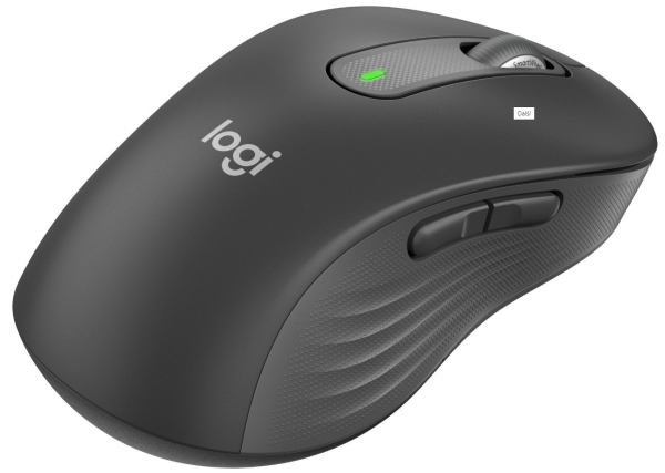 Logitech M650L/Kancelářská/Laserová/Pro leváky/Bezdrátová USB + Bluetooth/Šedá