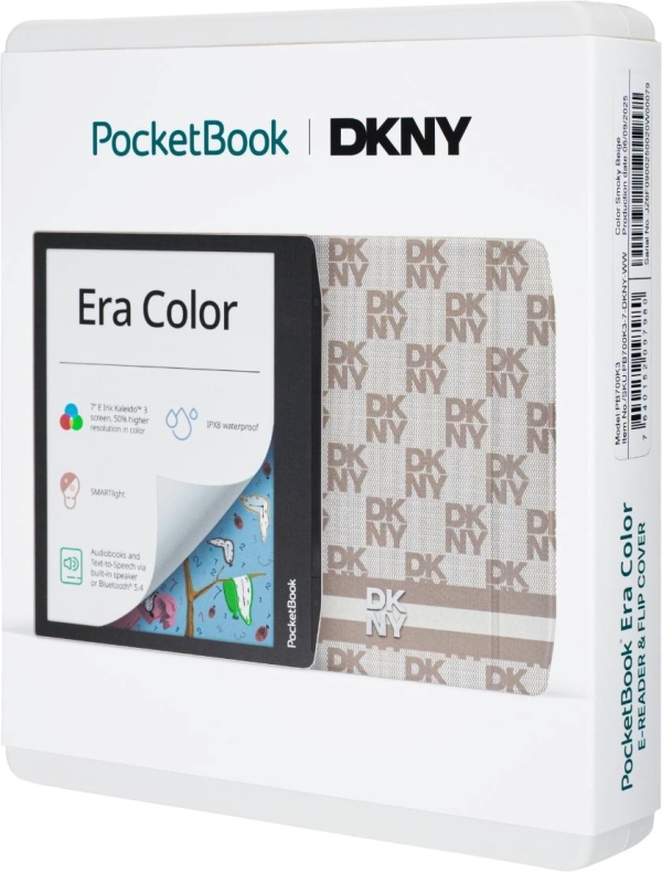 POCKETBOOK 700K3 ERA Color DKNY InkPad Smoky Beige 32GB, dotykový displej s integrovaným SMARTlight