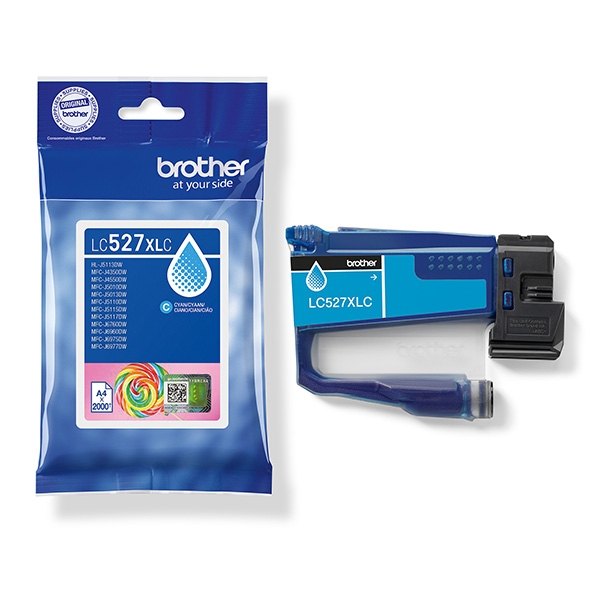 Brother LC527XLC - Vysoká výtežnost - azurová - originální - polštárový balícek - inkoustová cartridge - pro Brother MFC-J4350DW, MFC-J4550DW