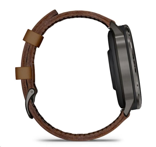 Garmin Venu 4 (45 mm) Slate / Černý silikonový řemínek a Hnědý kožený řemínek, EU (upravit kartu)