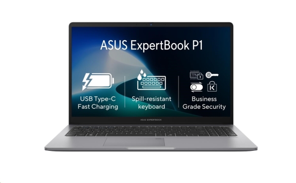 ASUS NTB ExpertBook P1 (P1503CVA-S72963X), Core 5 210H, 15.6" 1920 x 1080, 16GB, 512GB SSD, Intel, W11 Pro, Gray