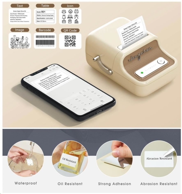 Niimbot Tiskárna štítků B21S Smart, bílá + role štítků 210 ks