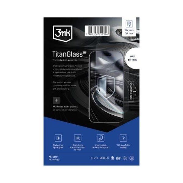 3mk All-Safe - AIO fólie TitanGlass Phone 50 ks + výměnný nůž + aplikátor + bonus PowerMax 100W nabíječka