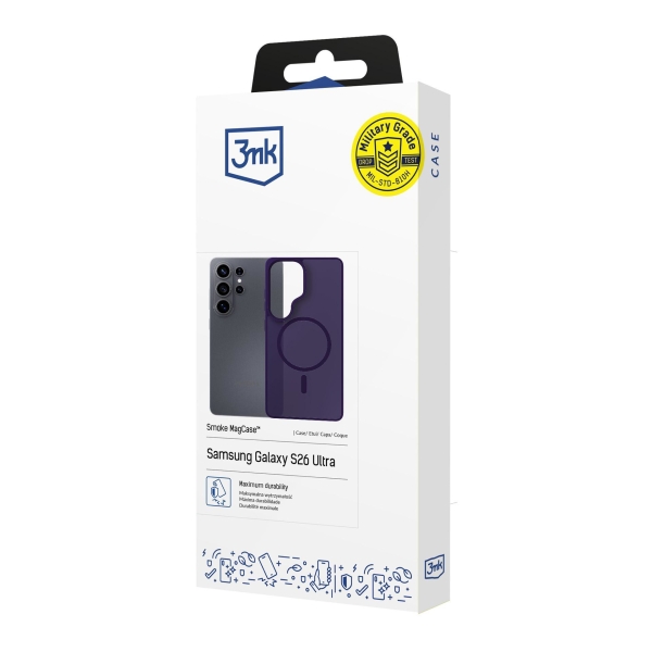 3mk ochranný kryt Smoke MagCase Purple pro Samsung Galaxy S26 Ultra