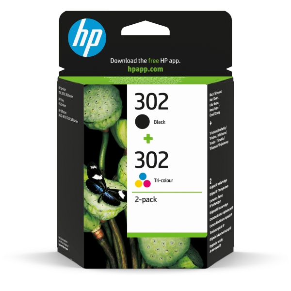 Náplň HP č.302, X4D37AE černá a barevná 2-pack 
