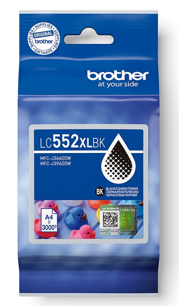 Brother originální ink LC552XLBK, black, 3000str.