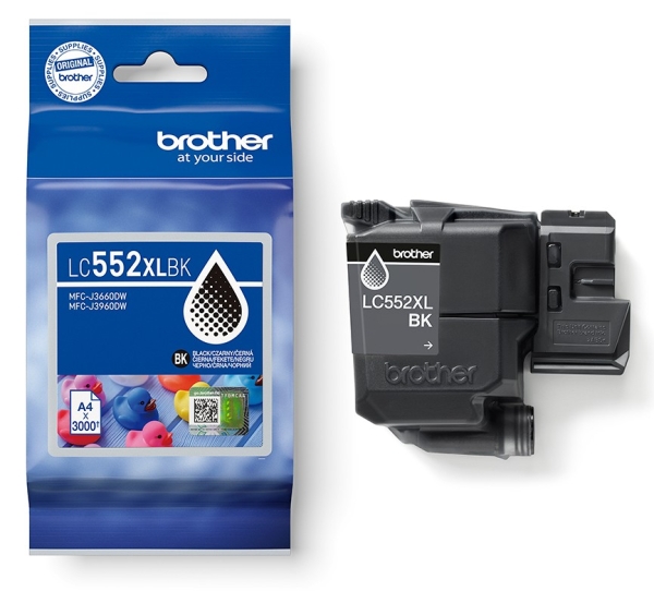 Brother originální ink LC552XLBK, black, 3000str.