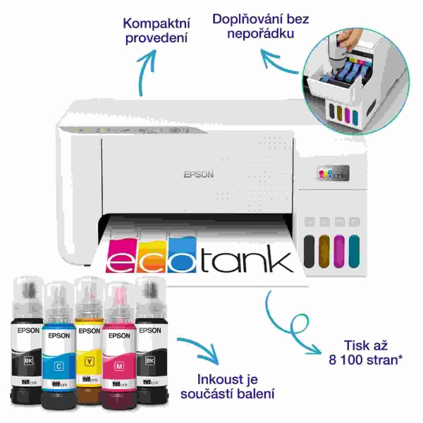 Inkoustová tiskárna Epson EcoTank L3276, C11CJ67436