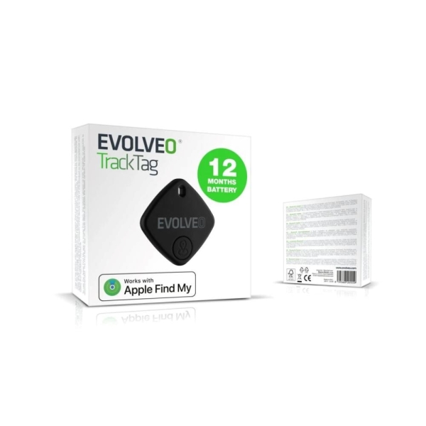 EVOLVEO TrackTag, Bluetooth lokátor s Apple Find My, černý