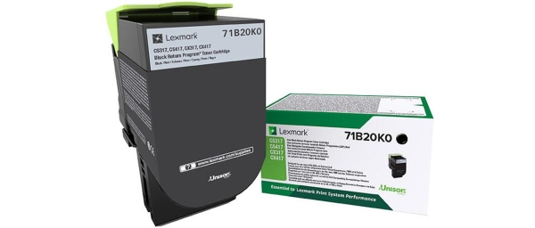 Toner Lexmark 71B20K0 černý