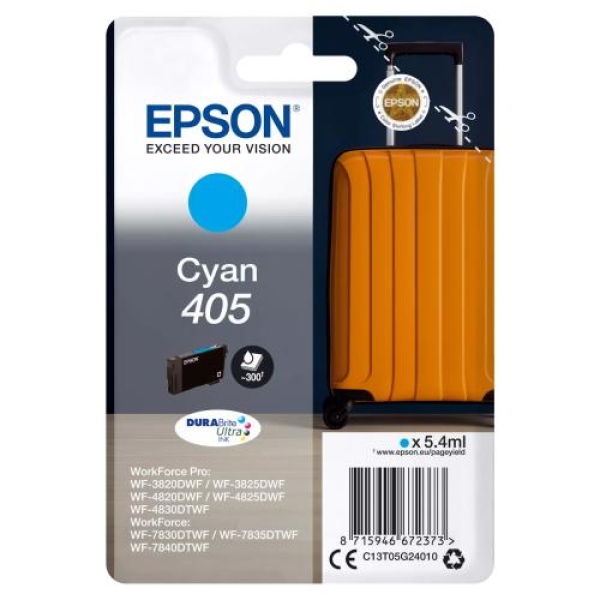 Náplň Epson 405, C13T05G24010 azurová blistr 