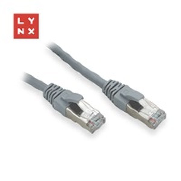 LYNX FTP patch kabel Cat5e PVC, CCA, 2m, šedý