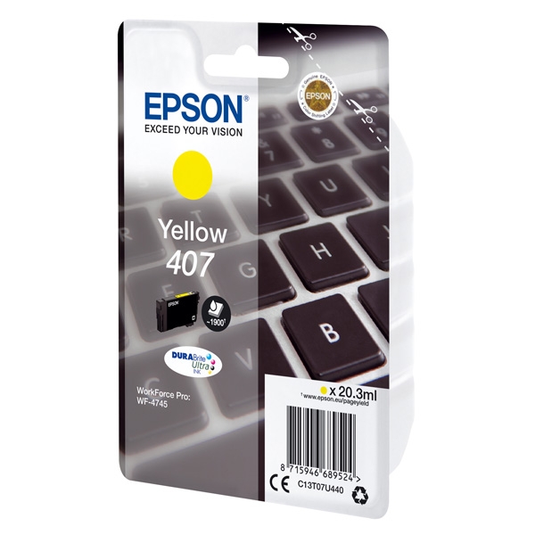 Náplň Epson 407, C13T07U440 (L) žlutá 