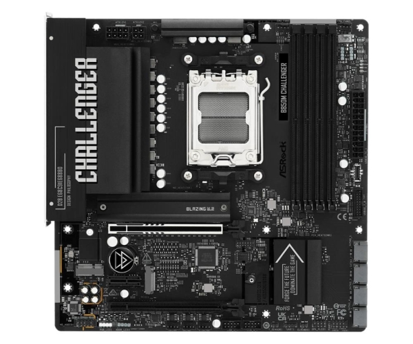 ASROCK B850M CHALLENGER (AM5, amd B850, 4xDDR5 8000+, PCIE 5.0, HDMI, 4xSATA3 +2xM.2, USB3.2 G2, GLAN 2,5G, mATX)
