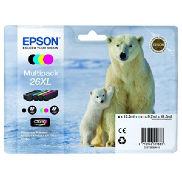 Náplň Epson 26, C13T26164010 CMYK multipack