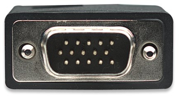 MANHATTAN kabel SVGA k monitoru s feritovými jádry, HD15 Male / HD15 Male, 1.8m, Black