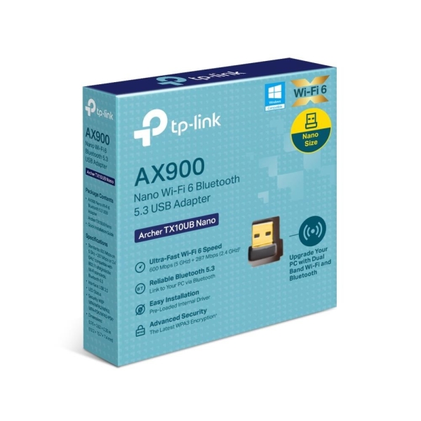 TP-Link Archer TX10UB Nano WiFi6 USB adapter (AX900,2,4GHz/5GHz,USB2.0,BT5.3)