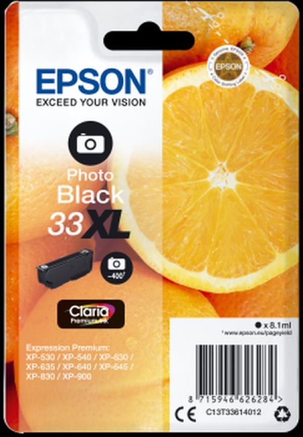 Náplň Epson 33XL, C13T33614012 foto černá