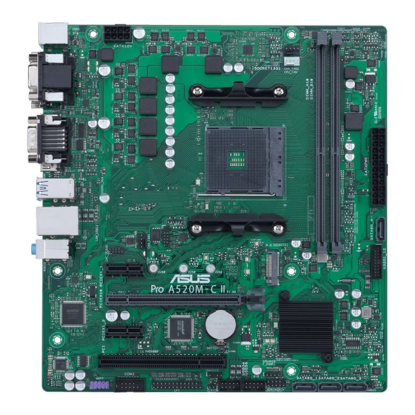 ASUS MB Sc AM4 PRO A520M-C II/CSM, AMD A520, 2xDDR4, 1xDP, 1xHDMI, 1xVGA, 1xDVI-D, mATX