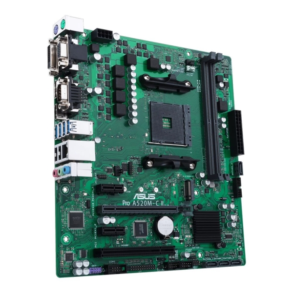 ASUS MB Sc AM4 PRO A520M-C II/CSM, AMD A520, 2xDDR4, 1xDP, 1xHDMI, 1xVGA, 1xDVI-D, mATX
