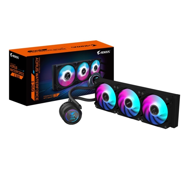 GIGABYTE vodní chladič AORUS WATERFORCE 360 II, 3x120mm, ARGB