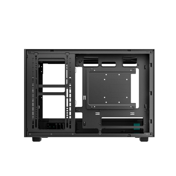 DEEPCOOL Case CH260 WOOD, mATX, Průhledná bočnice, černo-dřevěná