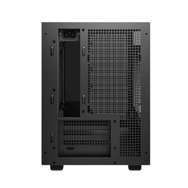 DEEPCOOL Case CH260 WOOD, mATX, Průhledná bočnice, černo-dřevěná