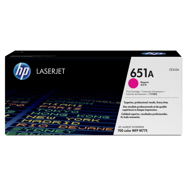 Toner HP č.651A,CE343A purpurová
