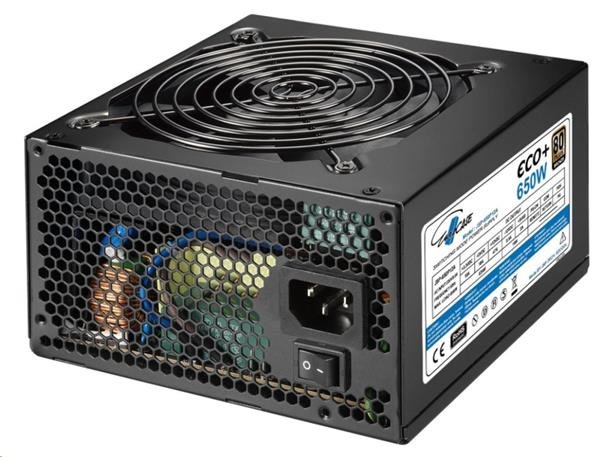 EUROCASE zdroj 650W Eco+, 120mm, 80+ Bronze, ATX