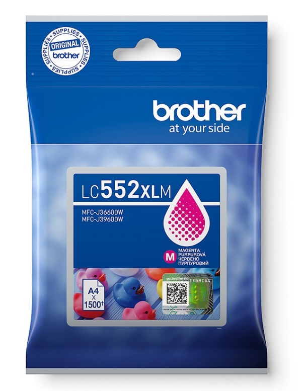 Brother originální ink LC552XLM, magenta, 1500str.