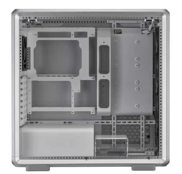 Cooler Master case MasterFrame 600, Průhledná bočnice, ATX, 3x 140mm ARGB Fan, 1x 120mm ARGB Fan, ARGB Hub, Stříbrná