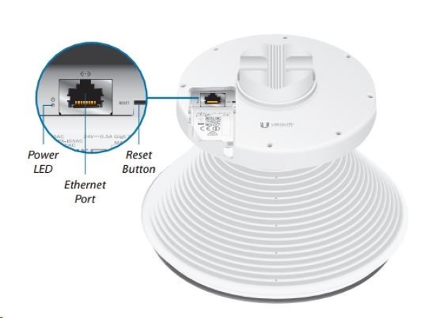 UBNT airMAX IsoStation IS-5AC [AP/Client 450+Mbps, 256QAM, horn anténa 45°, 14dBi, airMAX ac]