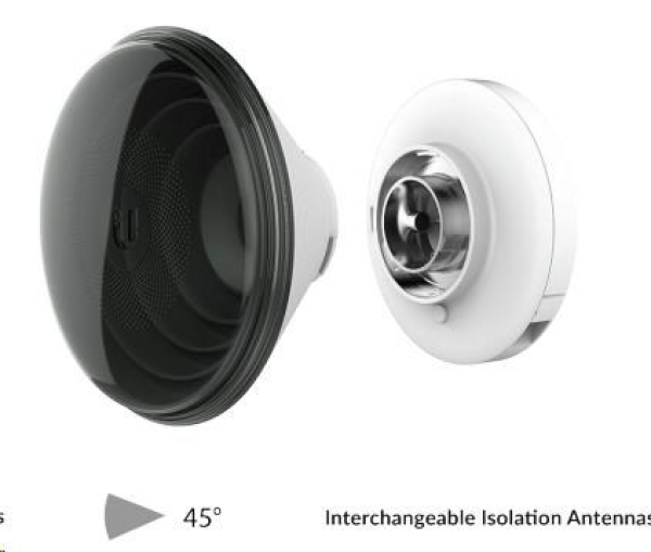 UBNT airMAX IsoStation IS-5AC [AP/Client 450+Mbps, 256QAM, horn anténa 45°, 14dBi, airMAX ac]