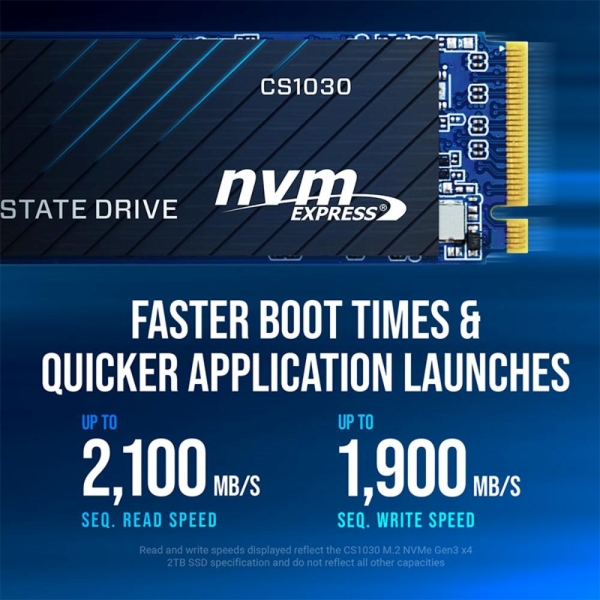 PNY SSD CS1030 1TB, PCIe Gen3x4, M.2 2280, (R:2100/ W:1700MB/s)