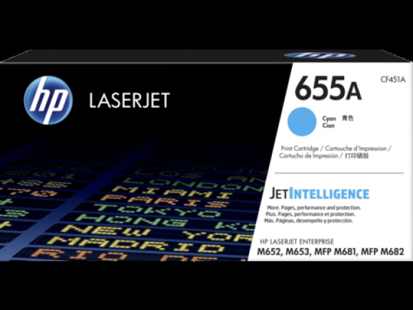 Toner HP č.655A CF451A azurový