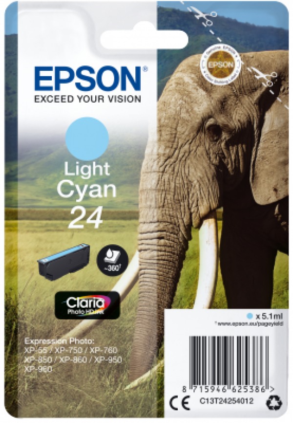 Náplň Epson C13T24254012 světle azurová 