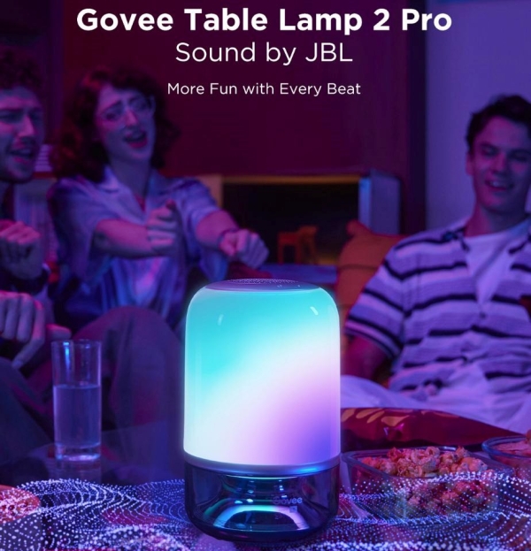 Govee Table Lamp 2 RGBW Akumulátorová lampa s reproduktorem - zvuk od JBL