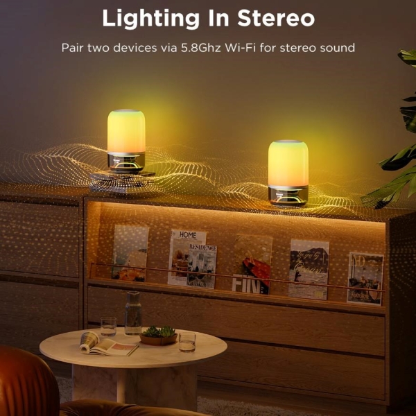 Govee Table Lamp 2 RGBW Akumulátorová lampa s reproduktorem - zvuk od JBL