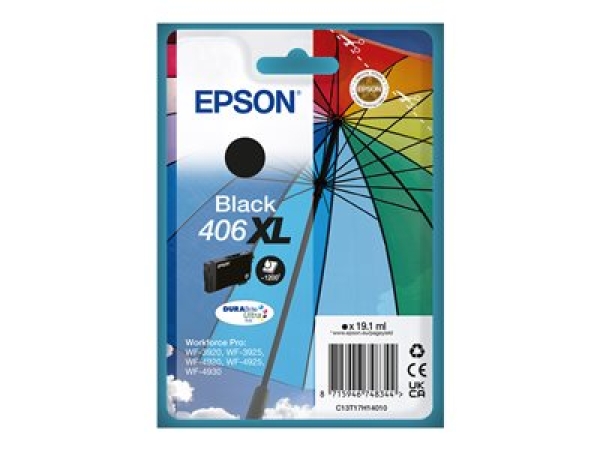 Epson 406XL - 19.1 ml - XL - cerná - originální - blistr - inkoustová cartridge