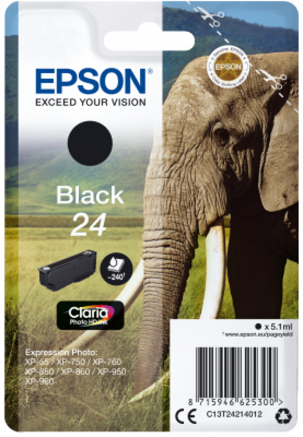 Náplň Epson C13T24214012 černá 